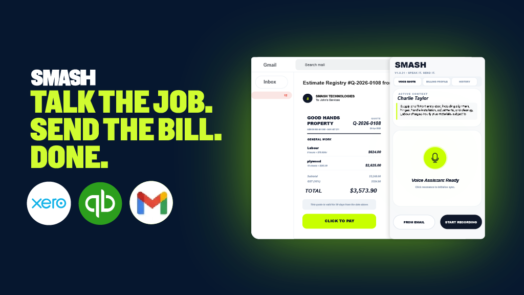 Smash Invoices Chrome Extension screenshot and logo